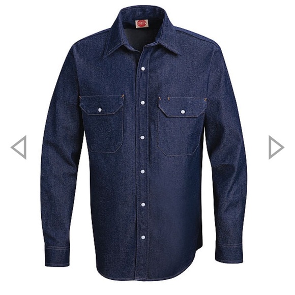 Men’s, Red Kap Deluxe Denim Shirt, size medium regular - Picture 1 of 7